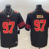 Men's San Francisco 49ers #97 Nick Bosa Black Gold Stitched Jersey - Custom Name