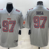 Men's San Francisco 49ers #97 Nick Bosa Grey With Patch Atmosphere Fashion Stitched Jersey - Custom Name