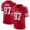 Men's San Francisco 49ers #97 Nick Bosa Red 2023 F.U.S.E. With 2-Star C Patch Vapor Untouchable Limited Stitched Football Jersey - Custom Name