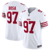 Men's San Francisco 49ers #97 Nick Bosa White 2023 F.U.S.E. Vapor Untouchable Limited Stitched Football Jersey - Custom Name