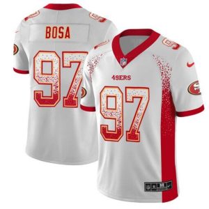 Men's San Francisco 49ers #97 Nick Bosa White NFL 2019 Drift Fashion Color Rush Limited Stitched Jersey - Custom Name