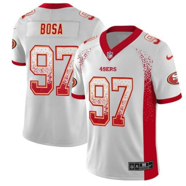 Men's San Francisco 49ers #97 Nick Bosa White NFL 2019 Drift Fashion Color Rush Limited Stitched Jersey - Custom Name