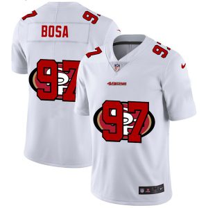 Men's San Francisco 49ers #97 Nick Bosa White NFL Stitched Jersey - Custom Name