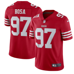 Men's San Francisco 49ers #97 Nike Bosa 2022 New Scarlet Vapor Untouchable Stitched Football Jersey - Custom Name