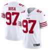 Men's San Francisco 49ers #97 Nike Bosa 2022 New White Vapor Untouchable Stitched Jersey - Custom Name