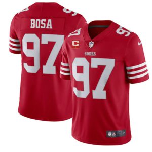 Men's San Francisco 49ers #97 Nike Bosa 2022 Red With 1-star C Patch Vapor Untouchable Limited Stitched Football Jersey - Custom Name