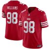 Men's San Francisco 49ers #98 Mykel Williams Red 2025 Draft F.U.S.E. Vapor Untouchable Limited Stitched Football Jersey - Custom Name