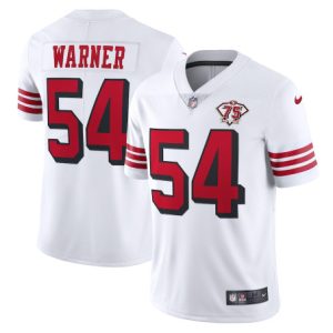 Men's San Francisco 49ers Active Player Custom 2021 White 2nd 75th Anniversary 2nd Alternate Vapor Untouchable Limited Stitched Football Jersey - Custom Name