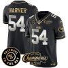 Men's San Francisco 49ers Active Player Custom Black Faithful & 2023 F.U.S.E. West Champions Patch Vapor Limited Stitched Football Jersey1 - Custom Name