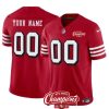 Men's San Francisco 49ers Active Player Custom Red 2023 F.U.S.E. NFC West Champions Patch Alternate Stitched Football Jersey - Custom Name