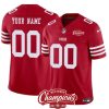 Men's San Francisco 49ers Active Player Custom Red 2023 F.U.S.E. NFC West Champions Patch Stitched Football Jersey - Custom Name
