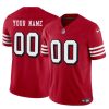 Men's San Francisco 49ers Active Player Custom Scarlet 2023 F.U.S.E. Vapor Untouchable Alternate Limited Stitched Football Jersey - Custom Name