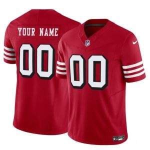 Men's San Francisco 49ers Active Player Custom Scarlet 2023 F.U.S.E. Vapor Untouchable Alternate Limited Stitched Football Jersey - Custom Name