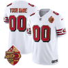 Men's San Francisco 49ers Active Player Custom White 2023 F.U.S.E. 50th Patch Vapor Untouchable Limited Stitched Football Jersey - Custom Name