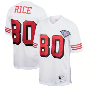 Men's San Francisco 49ers Customized 1994 White Stitched Football Jersey - Custom Name