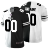Men's San Francisco 49ers Customized Black & White Split Limited Stitched Football Jersey - Custom Name