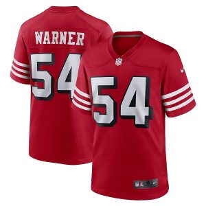 Men's San Francisco 49ers Fred Warner Scarlet New Vapor Untouchable Limited Stitched Football Jersey - Custom Name