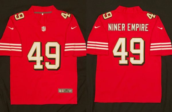 Men's San Francisco 49ers NINER EMPIRE Throwback Stitched Jersey - Custom Name