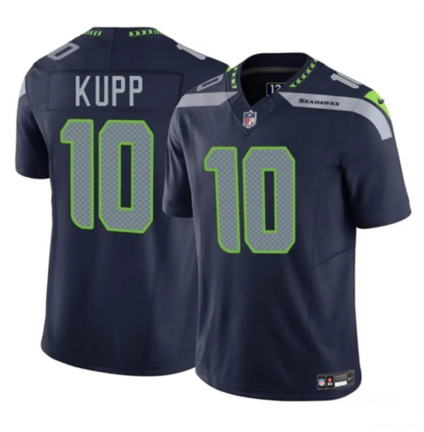 Men's Seattle Seahawks #10 Cooper Kupp Navy 2025 F.U.S.E Vapor Limited Stitched Football Jersey - Custom Name
