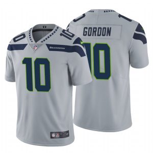 Men's Seattle Seahawks #10 Josh Gordon Grey NFL Vapor Untouchable Limited Stitched Jersey - Custom Name