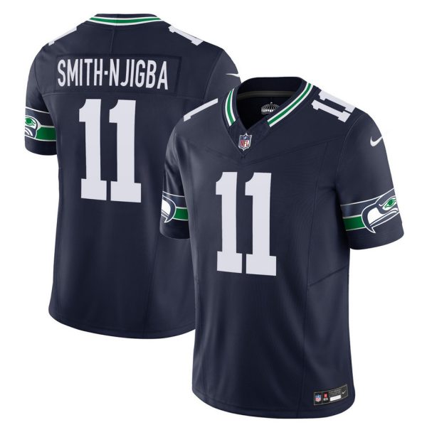 Men's Seattle Seahawks #11 Jaxon Smith-Njigba 2023 F.U.S.E. Navy Limited Stitched Football Jersey - Custom Name