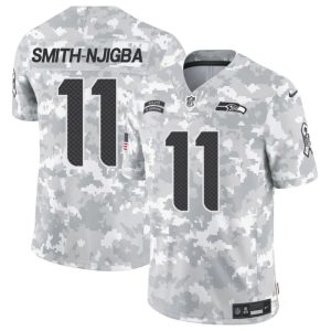 Men's Seattle Seahawks #11 Jaxon Smith-Njigba 2024 F.U.S.E Arctic Camo Salute to Service Limited Stitched Football Jersey - Custom Name