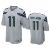 Men's Seattle Seahawks #11 Jaxon Smith-Njigba Grey Stitched Game Jersey - Custom Name