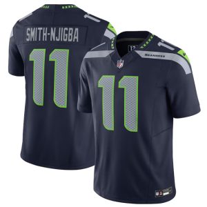 Men's Seattle Seahawks #11 Jaxon Smith-Njigba Navy 2023 F.U.S.E. Vapor Limited Stitched Football Jersey - Custom Name
