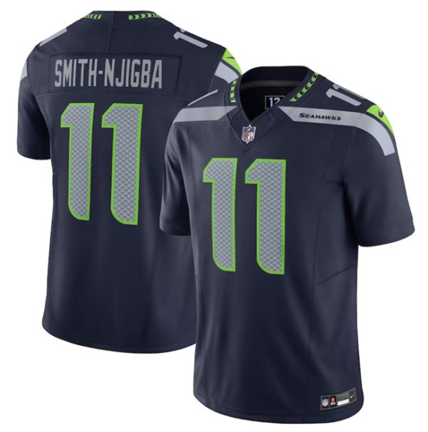 Men's Seattle Seahawks #11 Jaxon Smith-Njigba Navy 2023 F.U.S.E. Vapor Limited Stitched Football Jersey - Custom Name