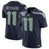 Men's Seattle Seahawks #11 Jaxon Smith-Njigba Navy 2023 F.U.S.E. With Prem1ere Patch 90th Anniversary Vapor Untouchable Limited Stitched Football Jersey - Custom Name