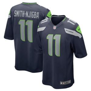 Men's Seattle Seahawks #11 Jaxon Smith-Njigba Navy Stitched Game Jersey - Custom Name