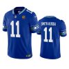Men's Seattle Seahawks #11 Jaxon Smith-Njigba Royal 2023 F.U.S.E. Throwback With John Madden Patch Vapor Limited Stitched Football Jersey - Custom Name