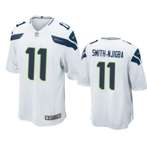 Men's Seattle Seahawks #11 Jaxon Smith-Njigba White Stitched Game Jersey - Custom Name