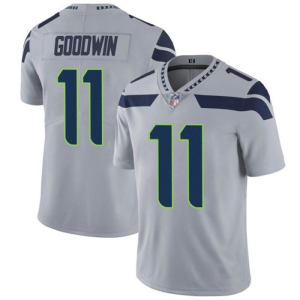 Men's Seattle Seahawks #11 Marquise Goodwin Grey Vapor Untouchable Limited Stitched Jersey - Custom Name