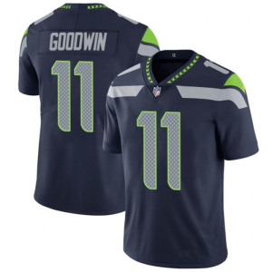 Men's Seattle Seahawks #11 Marquise Goodwin Navy Vapor Untouchable Limited Stitched Jersey - Custom Name