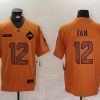 Men's Seattle Seahawks #12 Fan 2023 Brown Salute To Service Limited Stitched Football Jersey - Custom Name