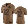 Men's Seattle Seahawks #12 Fan 2023 Brown Salute To Service Limited Stitched Football Jersey1 - Custom Name