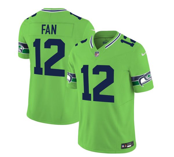Men's Seattle Seahawks #12 Fan 2023 F.U.S.E. Green Limited Stitched Football Jersey - Custom Name
