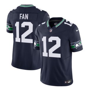 Men's Seattle Seahawks #12 Fan 2023 F.U.S.E. Navy Limited Stitched Football Jersey - Custom Name