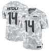Men's Seattle Seahawks #14 DK Metcalf 2024 F.U.S.E Arctic Camo Salute to Service Limited Stitched Football Jersey - Custom Name