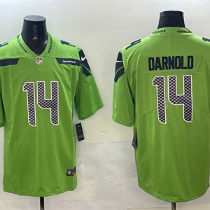 Men's Seattle Seahawks #14 Sam Darnold Green 2025 Vapor Limited Stitched Football Jersey - Custom Name