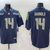 Men's Seattle Seahawks #14 Sam Darnold Navy 2025 Vapor Limited Stitched Football Jersey - Custom Name
