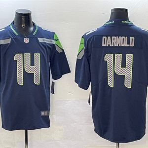 Men's Seattle Seahawks #14 Sam Darnold Navy 2025 Vapor Limited Stitched Football Jersey - Custom Name