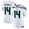 Men's Seattle Seahawks #14 Sam Darnold White 2024 F.U.S.E Vapor Limited Stitched Football Jersey - Custom Name