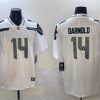 Men's Seattle Seahawks #14 Sam Darnold White 2025 Vapor Limited Stitched Football Jersey - Custom Name