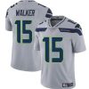 Men's Seattle Seahawks #15 P.J. Walker Grey Vapor Limited Stitched Football Jersey - Custom Name