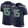 Men's Seattle Seahawks #15 P.J. Walker Navy 2024 F.U.S.E Vapor Limited Stitched Football Jersey - Custom Name