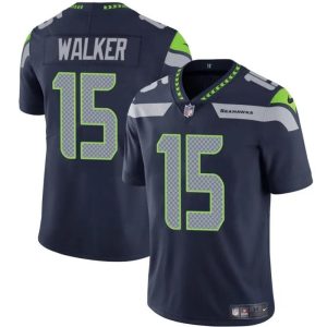 Men's Seattle Seahawks #15 P.J. Walker Navy Vapor Limited Stitched Football Jersey - Custom Name