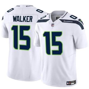 Men's Seattle Seahawks #15 P.J. Walker White 2024 F.U.S.E Vapor Limited Stitched Football Jersey - Custom Name