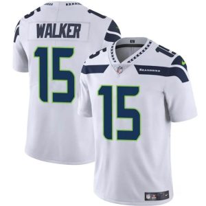 Men's Seattle Seahawks #15 P.J. Walker White Vapor Limited Stitched Football Jersey - Custom Name